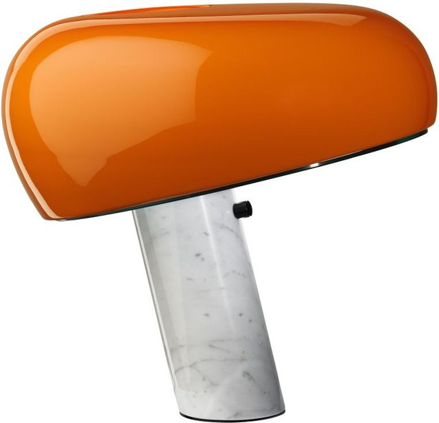 Flos Snoopy Tischleuchte in Orange aus Marmor und Metall mit E27 Fassung - Bild 1