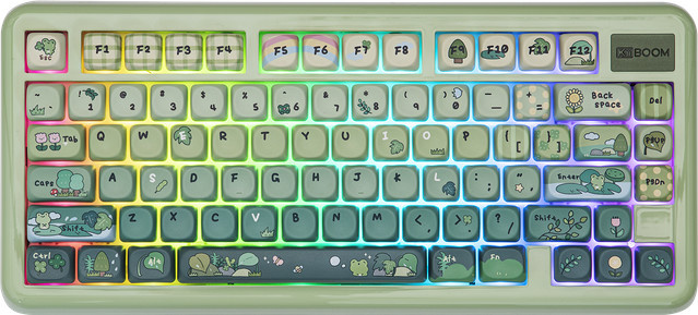 KiiBOOM Phantom81 Lite QMK/VIA 75 % mechanische Tastatur mit Hot-Swap und RGB-Hintergrundbeleuchtung, kabellos via Bluetooth oder 2,4 GHz sowie kabelgebunden, blaues ABS-Gehäuse - Bild 1