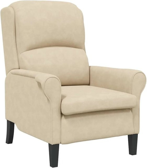 vidaXL Sessel in Beige aus Mikrofaser mit Armlehnen, B/T/H: 76 x 94 x 102 cm - Bild 1
