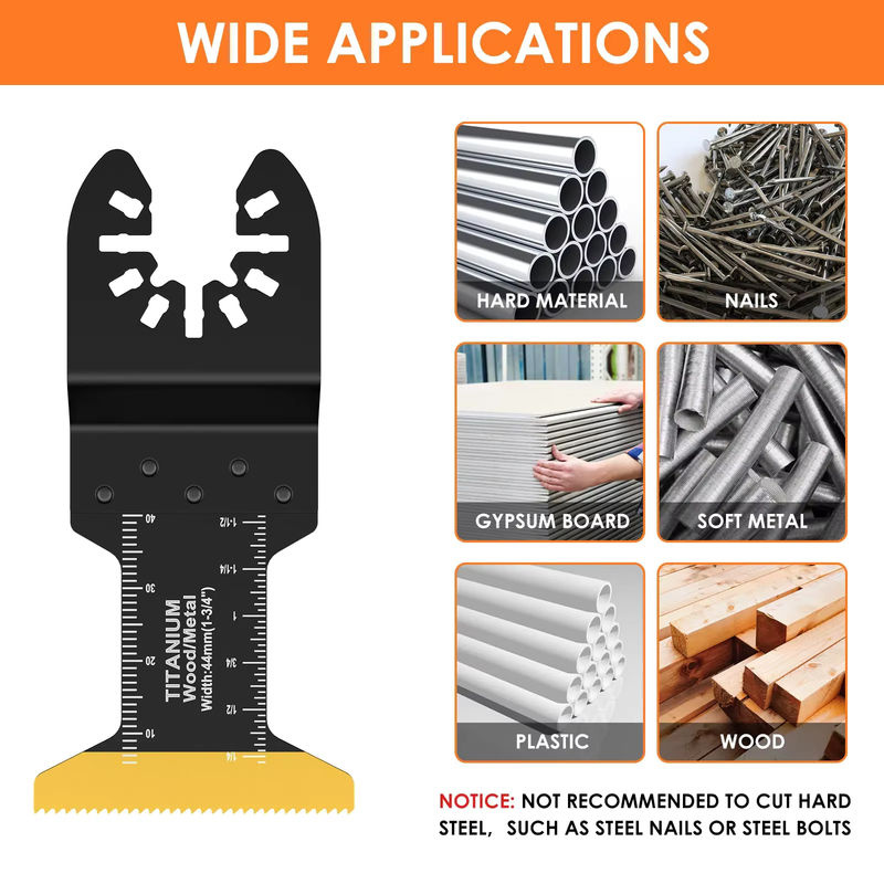 Titan Oszillierende Sägeblätter Kit für Multitools zum Schneiden von Metall, Holz, Nägeln und Schrauben mit Plunge Cutting und Flush Cut Funktion - Bild 2