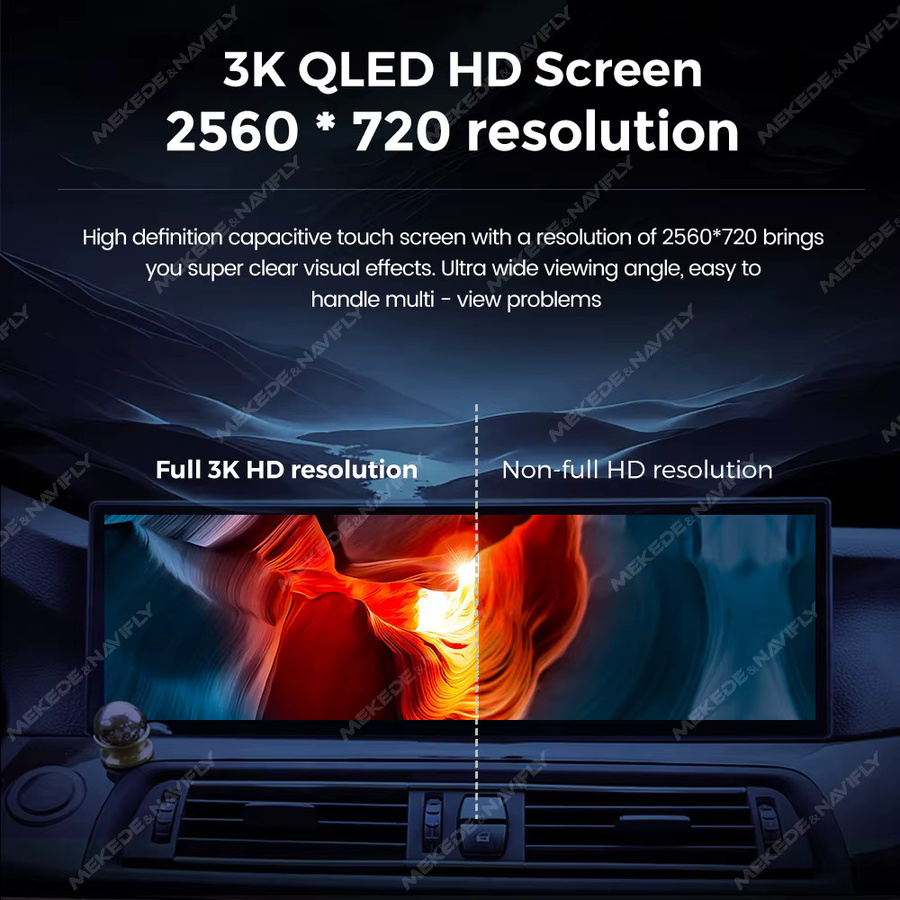 MEKEDE 15-Zoll Multimedia Player mit Carplay und Android Auto für BMW X5 E70 X6 E71 2007-2013 CCC CIC System, 3K QLED HD Display, Schwarz - Bild 2