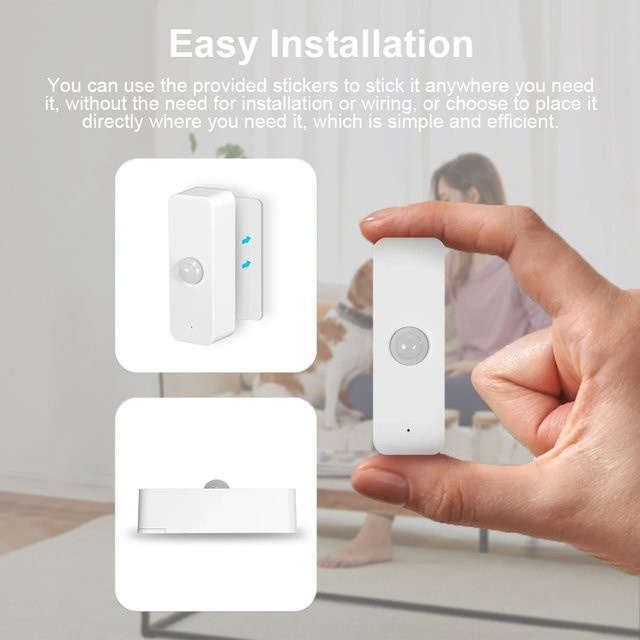 Tuya Smart Home PIR-Bewegungssensor Infrarot-Körperdetektor WiFi/Zigbee in Weiß, kompatibel mit Alexa und Google Home via Smart Life - Bild 1