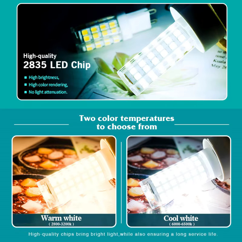 Antenso LED G9 Mini Lampe als Ersatz für Halogen Leuchtmittel für Kronleuchter und Scheinwerfer AC 220V - Bild 4