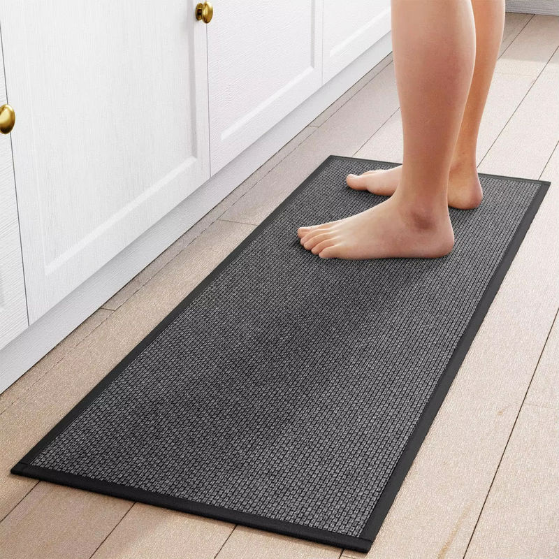 ADIAC Küchenbodenmatte Schwarz-Grau Durchgeflochten Rutschfest Modern Rechteckig - Bild 2