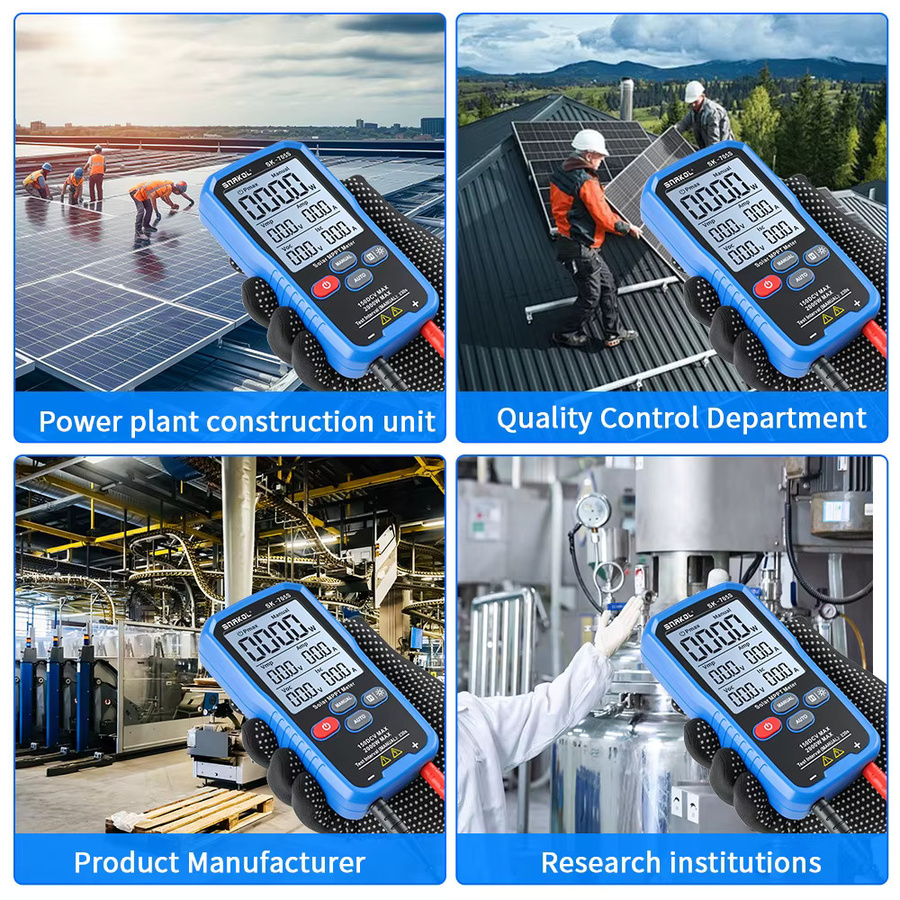 SNAKOL SK-705x Solarmodul-Tester MPPT-Messgerät mit 2200W für Leerlaufspannung und Kurzschlussstrom in Blau - Bild 5