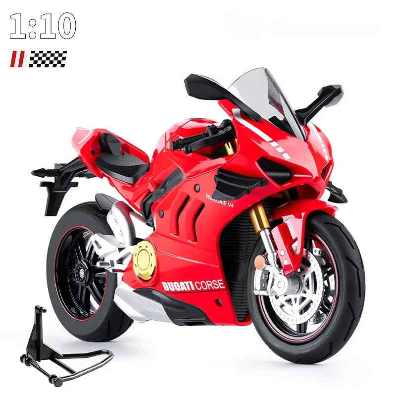 Double Horses Ducati V4S S1000RR H2R Motorrad Modell Fahrzeug, 1:10, Metall, mit Licht und Sound - Bild 1