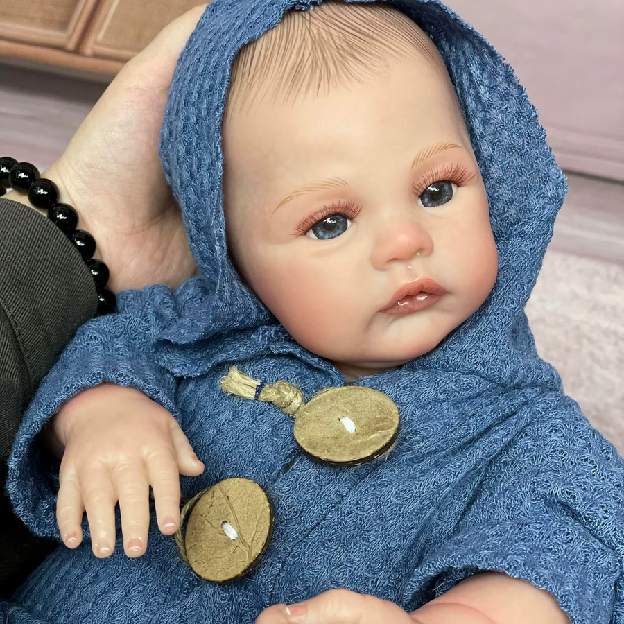 AnjoDoll Bebé Reborn-Puppe, handgefertigt, bemalt, 45,7 cm - Bild 2