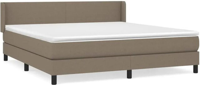 vidaXL Boxspringbett mit Matratze Hybrid-Design in Taupe, B/T: 180 x 200 cm - Bild 1