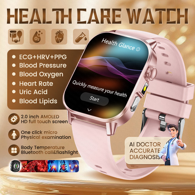 GUHUAVMI Smartwatch, Schwarz, Silikon, Damen - Bild 1