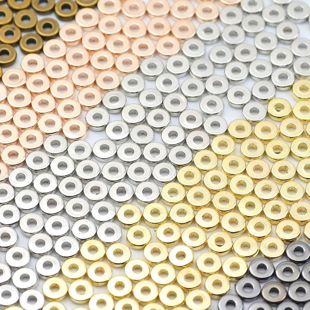 JHNBY Abstandshalterperlen, radförmig, Mischfarben, 6 mm - Bild 1