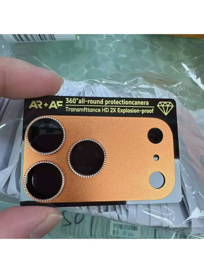 Diamant Glas Legierung Kamera Schutzring für iPhone 17 Pro Max und iPhone 17 Pro in Silber - Bild 4