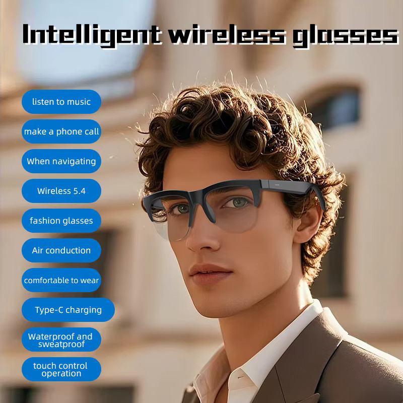 Lenovo Smartglasses, UV-polarisierte Sonnenbrille, Vollrand, Kunststoff, black - Bild 6