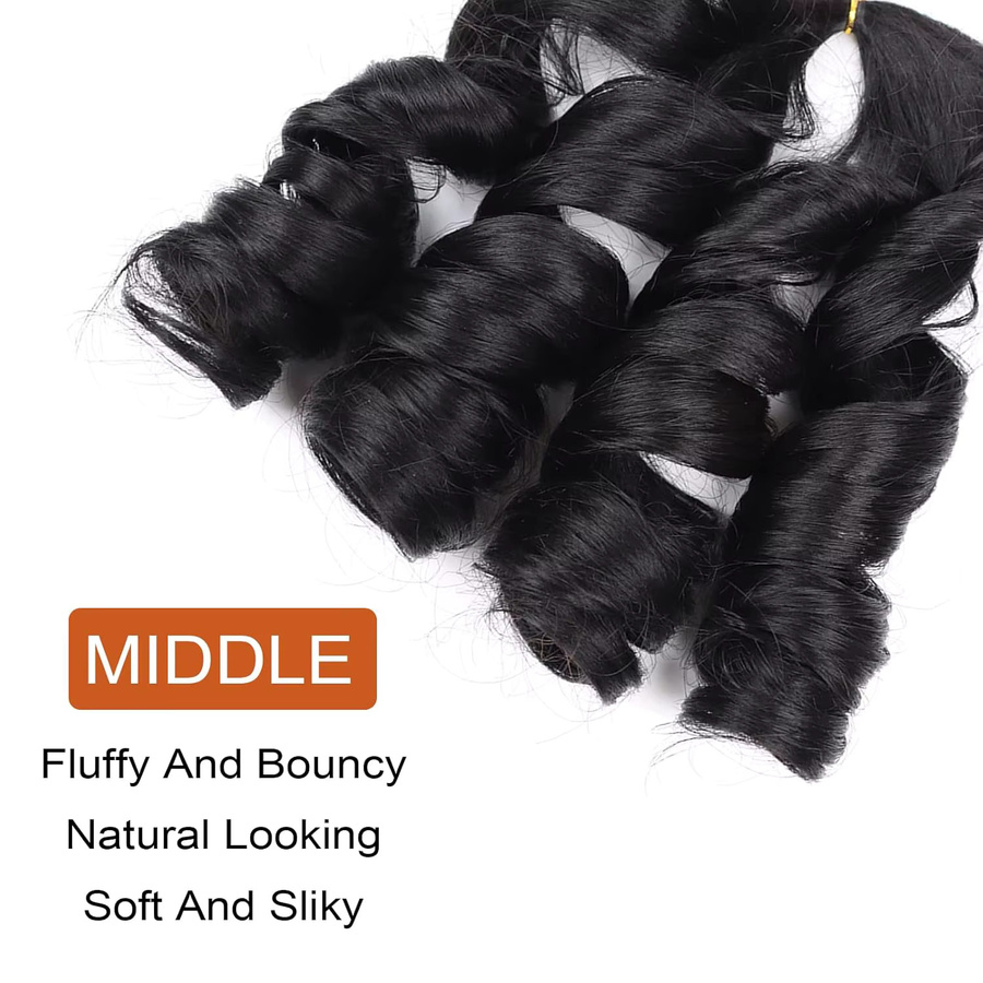 Französisches Lockiges Flechtgarn, Synthetische Haarverlängerungen, Unisex - Bild 3