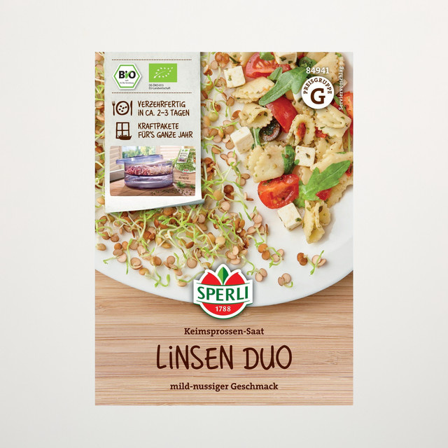 Sperli Linsen Duo Keimsprossen BIO Saat 2,0 kg - Bild 1
