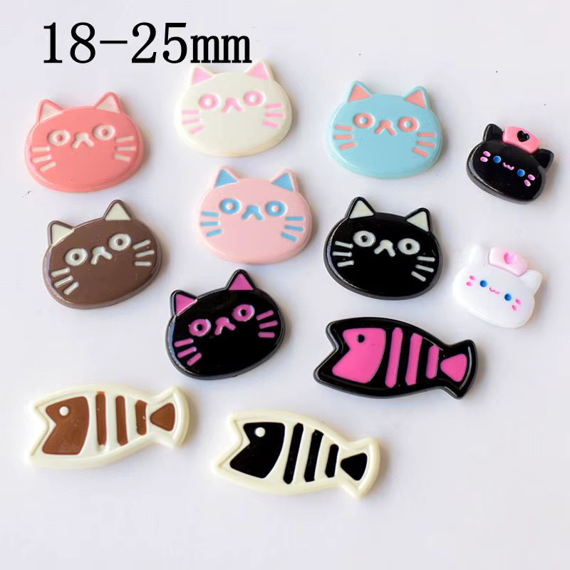 TSXJY Schmuck Zubehör, Cartoon Fische Katze Serie, Bunt, Plastic, Unisex - Bild 2