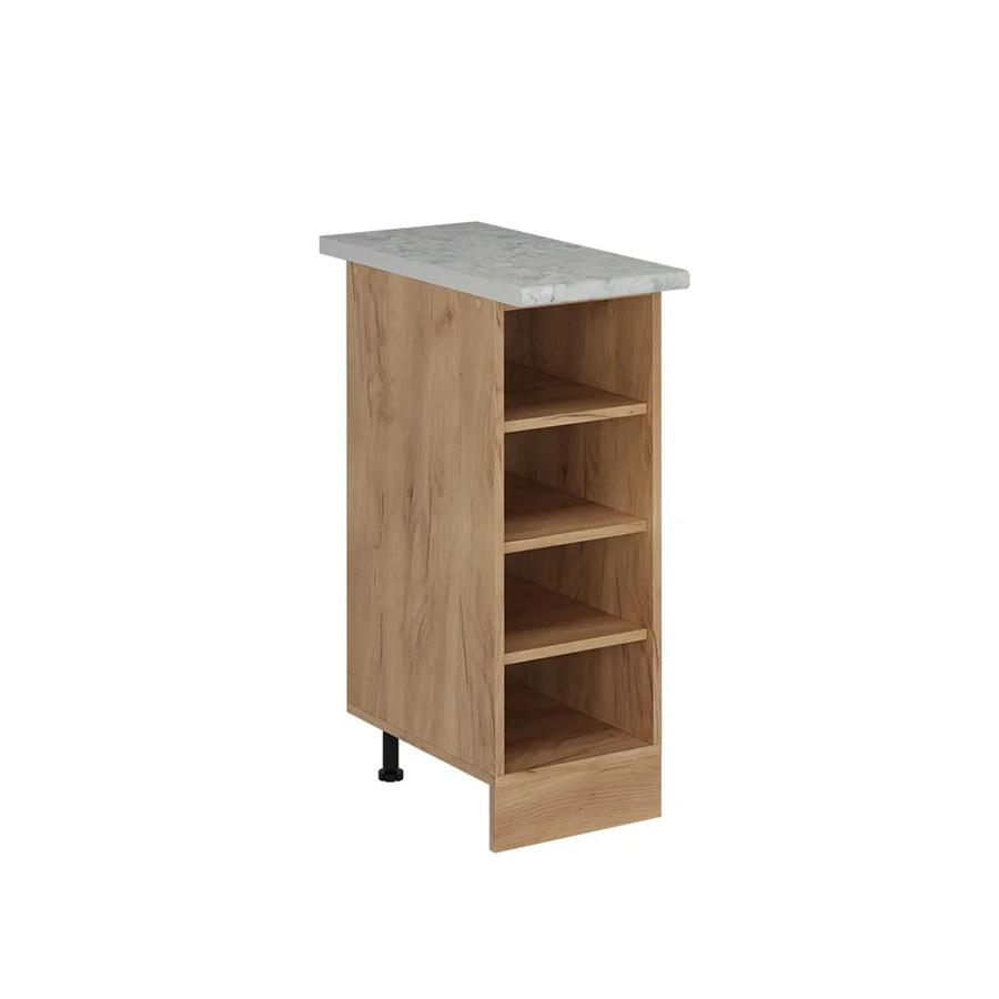 Vicco Küchenregal R-Line Offener Küchenschrank Goldkraft Eiche und Marmor, B/T/H: 30 x 17,8 x 81,6 cm - Bild 2