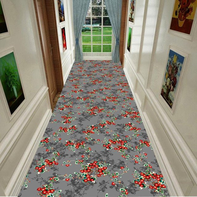 Super Six Moderner Flurteppich mit geometrischem Design in Grau, Rutschfest und Waschbar, B/T: 90 x 400 cm - Bild 1