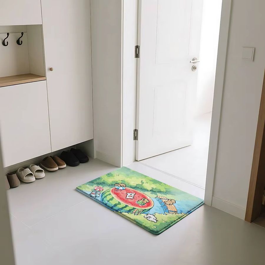 52TOYS Cartoon Malteser Bodenmatte, Saugfähige und rutschfeste Fußmatte für Eingang, Schlafzimmer oder Badezimmer, Multicolor - Bild 4