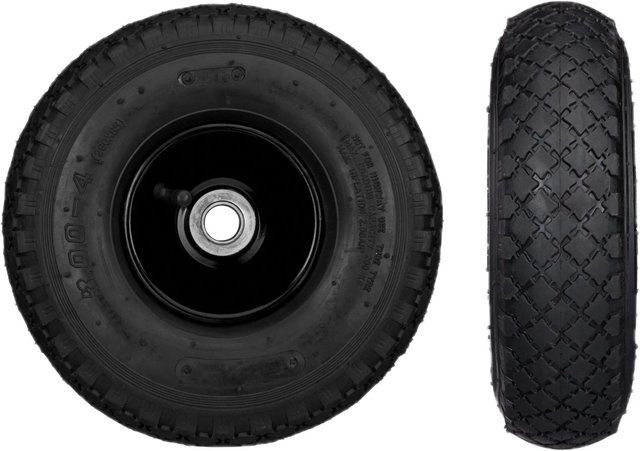 Relaxdays Sackkarrenrad Set aus Gummi und Stahl in Schwarz, 2er Set, Durchmesser: 26 cm, Breite: 8,5 cm - Bild 1