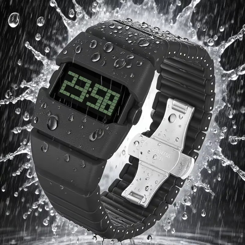 SHIYUNME Digitaluhr, Kunststoff, Schwarz, Unisex - Bild 3
