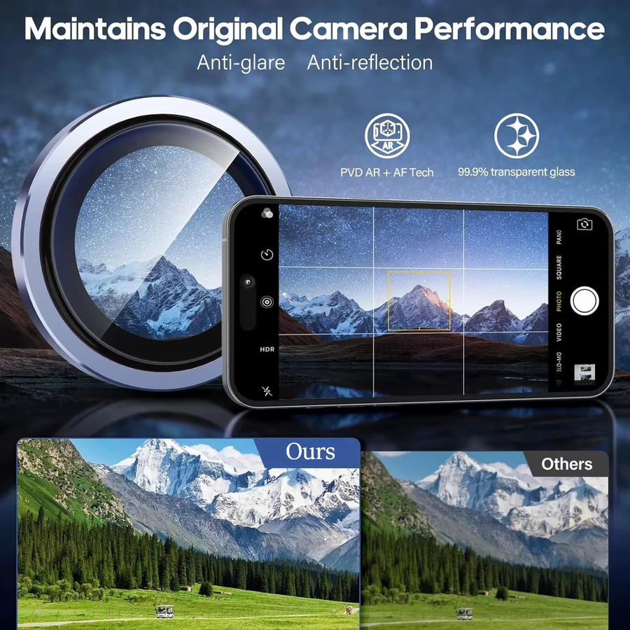 Kamera Objektiv Schutz Abdeckung für iPhone 17 Air 16 Pro Max 15 Plus 14 13 Mini in Blau, Schwarz und Gold - Bild 3