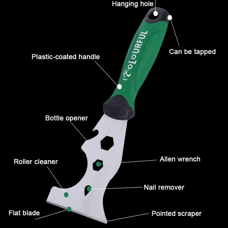 DANHIGH 14-in-1 Multifunktions-Spachtelmesser aus Edelstahl als Farbschaber und DIY-Bauwerkzeug - Bild 2