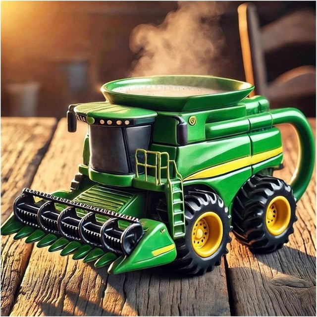 NBshunyue Traktor-Tasse aus Resin in Grün für Erwachsene - Bild 1