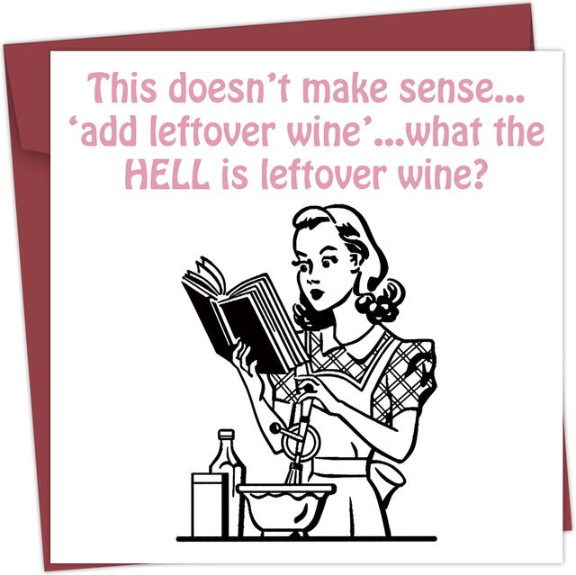 Lustige Geburtstagskarte für Wein- und Gin-Trinker mit Humor-Motiv, Weiß - Bild 1