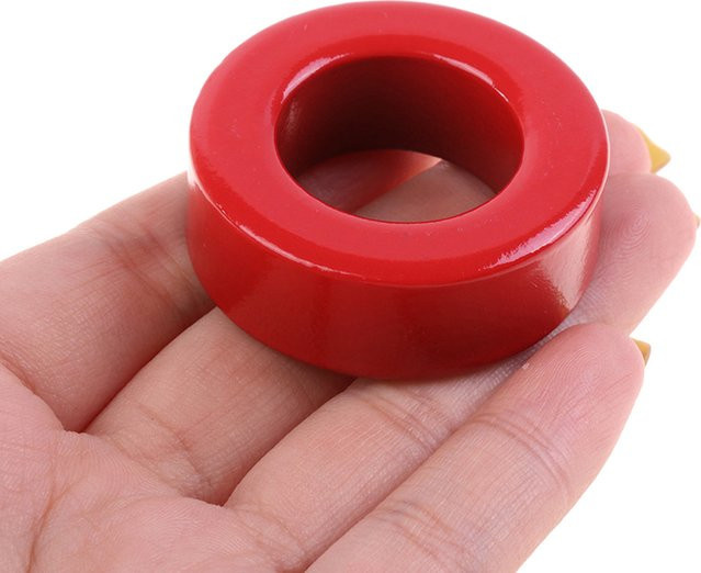 HUXUAN Eisen-Ferrit-Toroid T157-2 Ringkern für Induktivitäten, Farbe: Rot, B/T/H: 40 x 24 x 14,5 mm - Bild 1