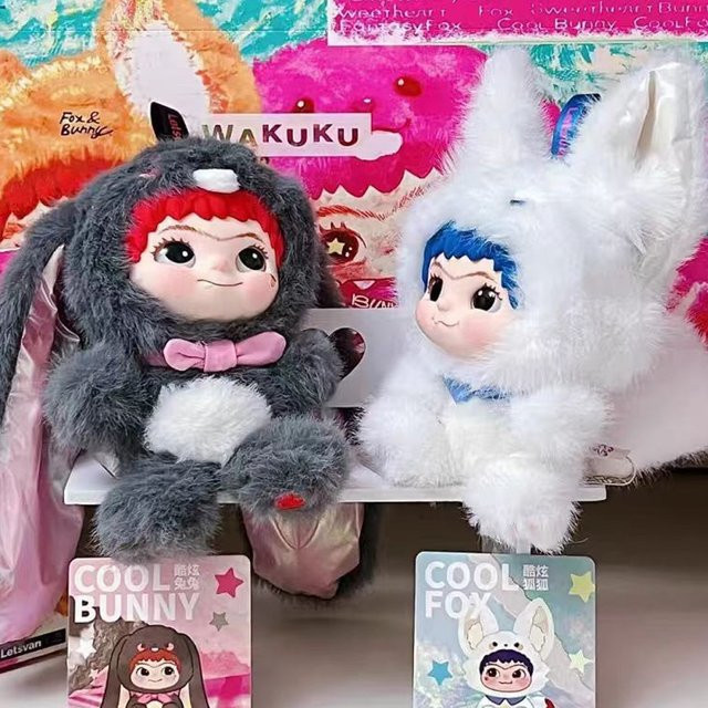 Bandai Wakuku Kaninchen Plüschpuppe, 1-6-teiliges Set, bunt - Bild 1