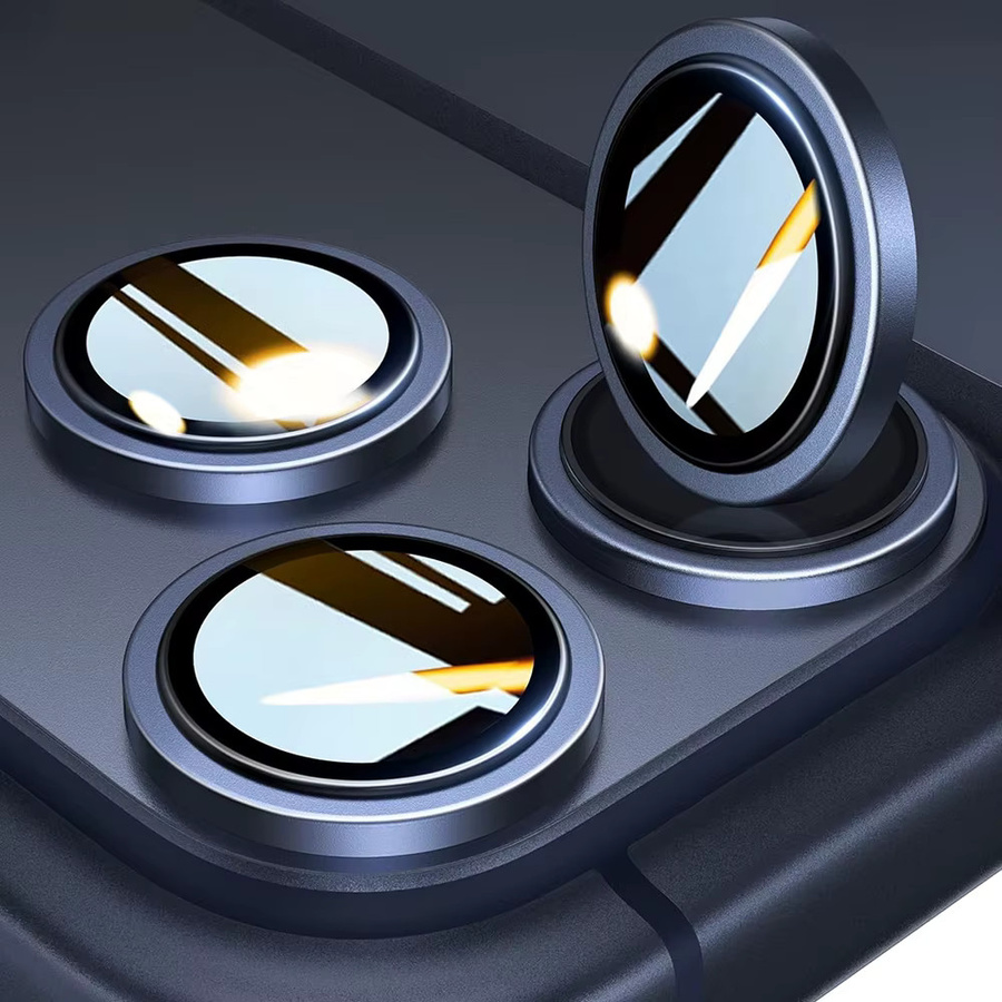 NYFundas Kamera Objektiv Schutz Glas Abdeckung für iPhone 17 Pro Max, 16 Pro, 15 Pro, 14 Pro, 13 Pro, 12 Pro in Schwarz oder Silber - Bild 6