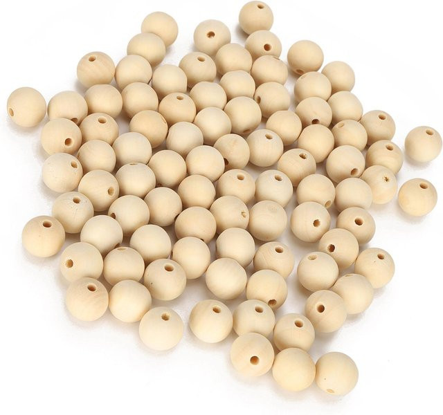 Igeteck Holzperlen, beige, 200 Stück - Bild 1