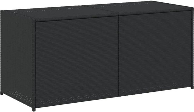 Furnicato Gartentruhe aus Poly-Rattan in Schwarz mit 283l Volumen, B/T/H: 120 x 56 x 50 cm - Bild 1