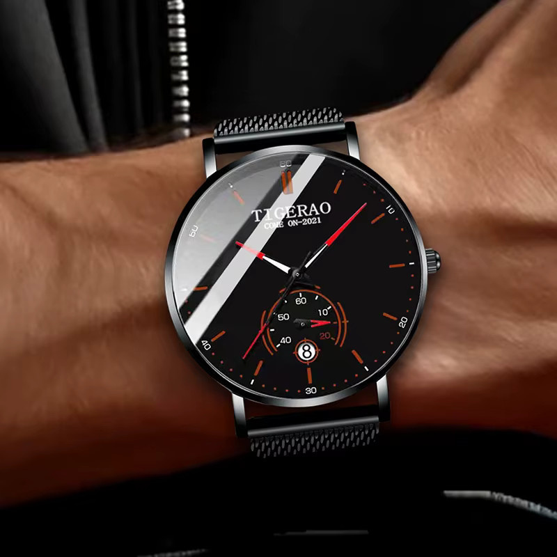 CAROTIF Armbanduhr, Quarz, Edelstahl, Schwarz, Herren - Bild 3