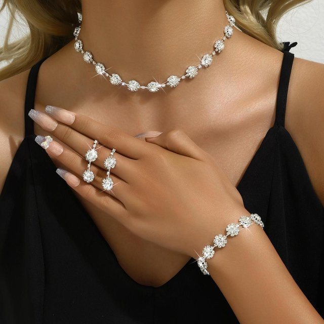 Lucky Star Jewelry Schmuck-Set, Kupfer, Silber, Zirkonia, Damen - Bild 1