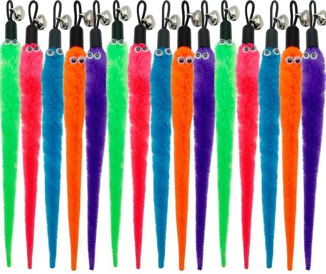 ZHUOJI Katzenspielzeug Nachfüllungen: Interaktive Ersatzwürmer für Spielzeugstäbe, Multicolor - Bild 1