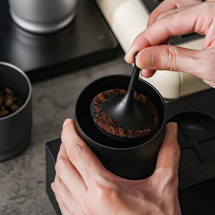 Qiilu Dosierring für Kaffeepulver aus Aluminiumlegierung, Silber, Durchmesser: 5,8 cm - Bild 3