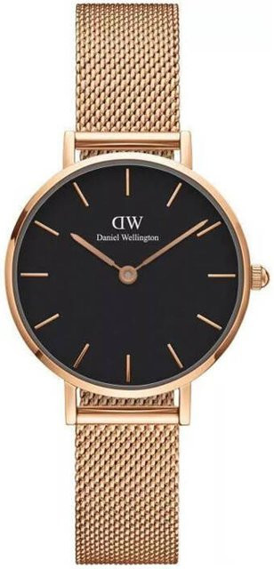 Daniel Wellington Armbanduhr, Quarz, Edelstahl, Roségold, Schwarz, 28 mm, Damen - Bild 1