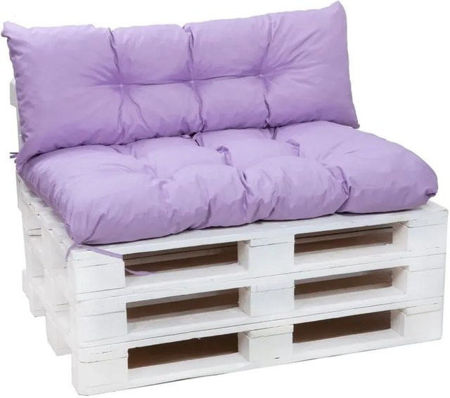 Setgarden Palettenkissen Set in Purple bestehend aus 1 Sitzkissen und 1 Rückenkissen, B/T: 120 x 60 cm - Bild 1