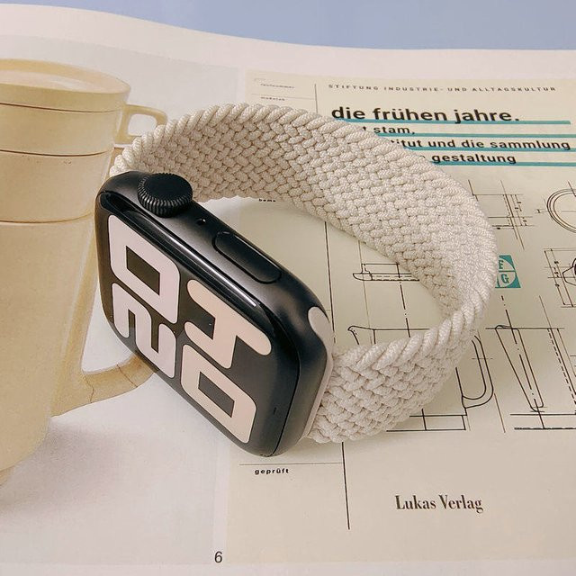 RMUTANE Uhrenarmband Textil, Weiß, Unisex - Bild 1
