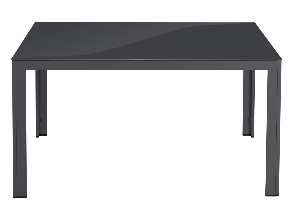 LIVARNO Alu-Gartentisch Houston Toronto in Grau mit Sicherheitsglas, B/T/H: 140 x 92 x 74 cm - Bild 4