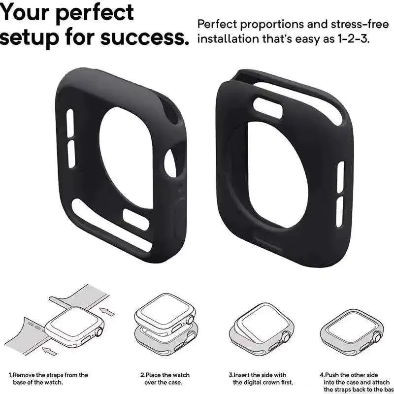 Apple IWatch Schutzhülle Silikon, Weiß, Unisex - Bild 2