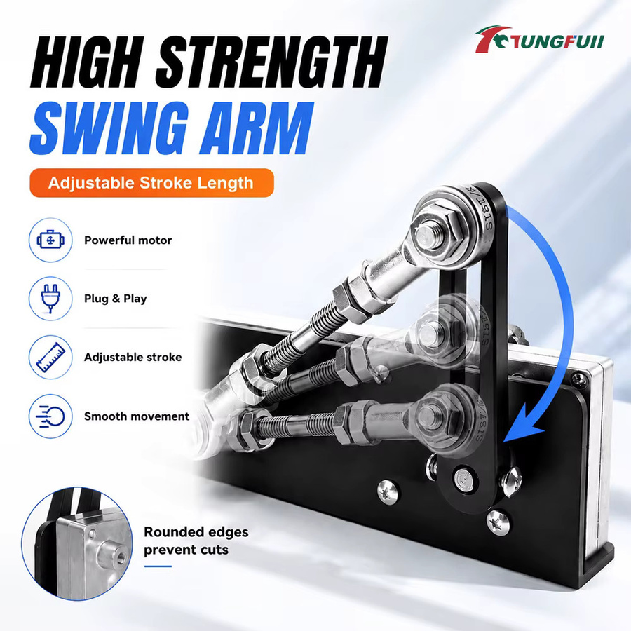 Tungfull 24V Linearbewegungssystem mit oszillierender Bewegung, einstellbarer Hub von 6-20 cm, Getriebemotor-Kit mit doppelt verstellbarem Montageständer - Bild 3