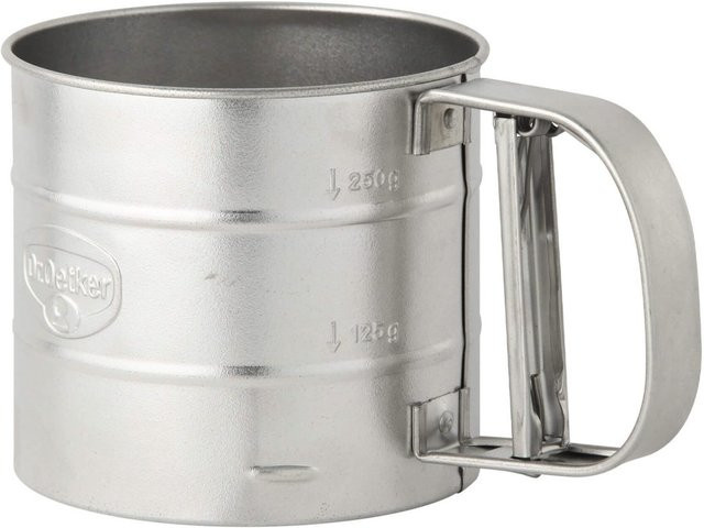 Dr. Oetker Mehlsieb aus Metall in Silber, rund - Bild 1