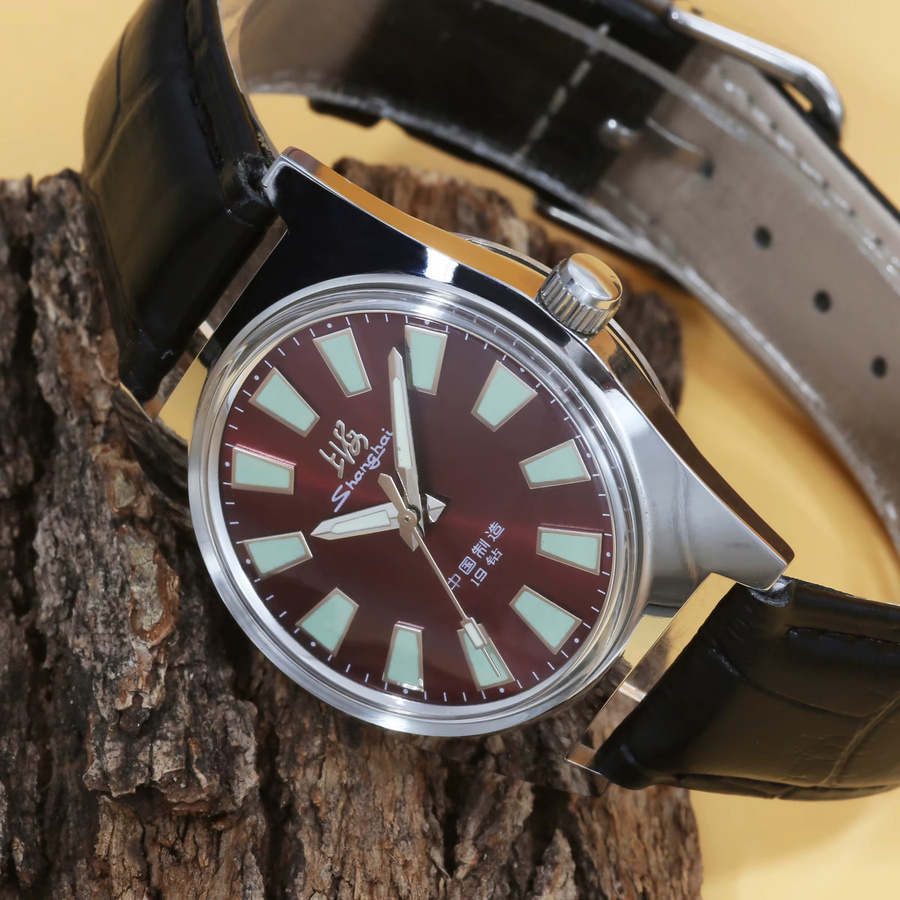 HEIMDALLR Armbanduhr, Handaufzug, 36 mm, Leder, Schwarz, Herren - Bild 3
