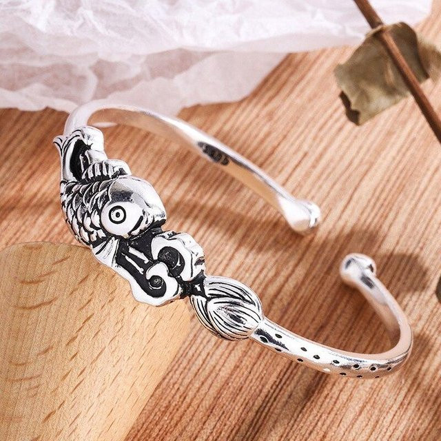 Armband Lotus Karpfen, 925 Silber, Damen - Bild 1