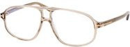 Tom Ford FT 6082-B Korrektionsbrille, Aviator, Vollrand, beige, gold, Herren - Bild 1