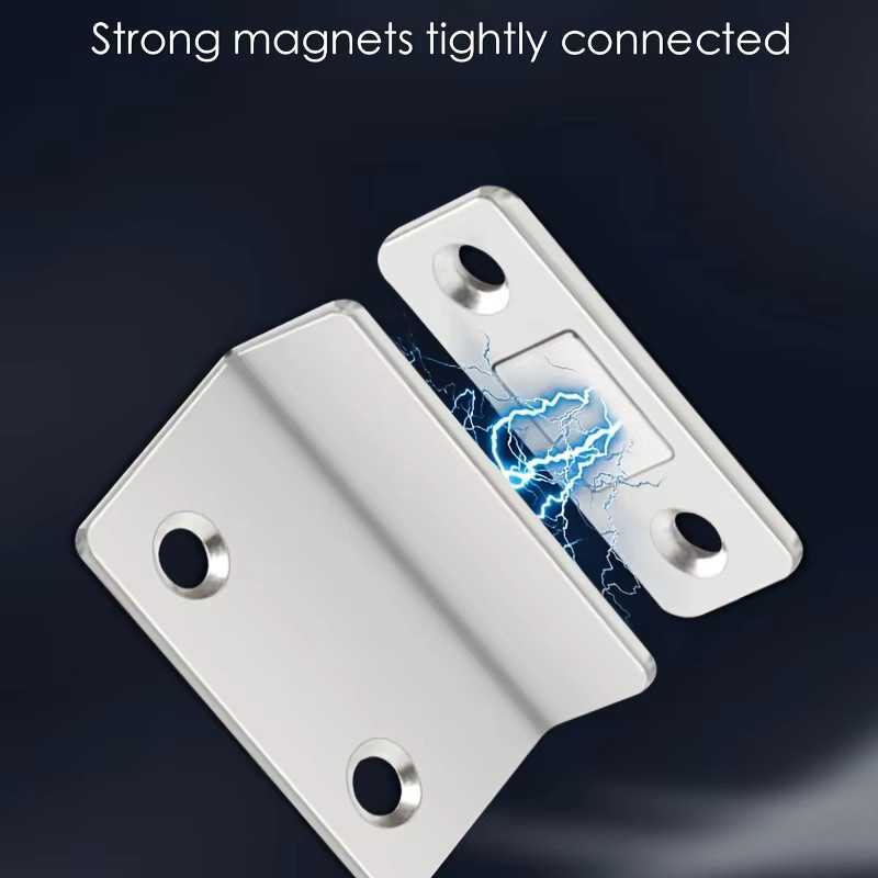 XMSJ L-förmiger Magnetverschluss in Silber für Schränke und Schiebetüren ohne Bohren - Bild 3