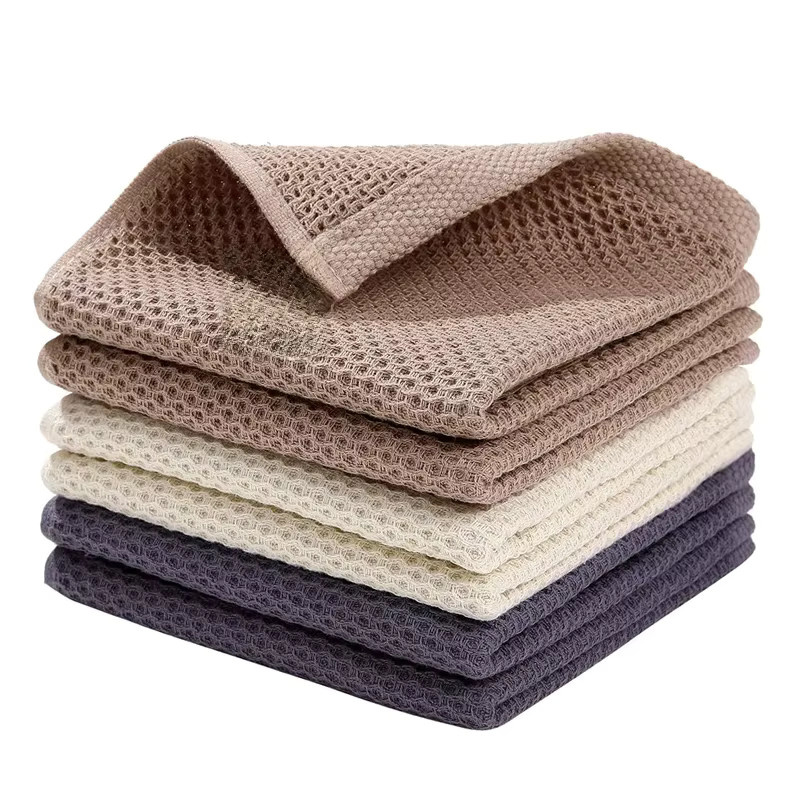 upnzt Baumwolltuch in Beige mit Waffelstruktur, saugfähiges Geschirrtuch und Reinigungstuch für Küche und Haushalt - Bild 2