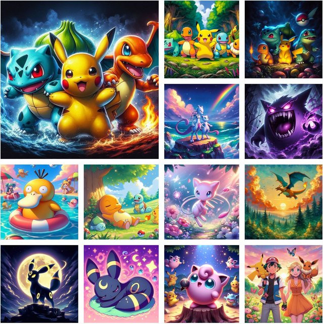 Potdemiel Charizard Pokemon 5D DIY Diamantmalerei als Mosaik-Kreuzstich mit runden Bohrern für Kinder und als Kunst-Geschenk - Bild 1